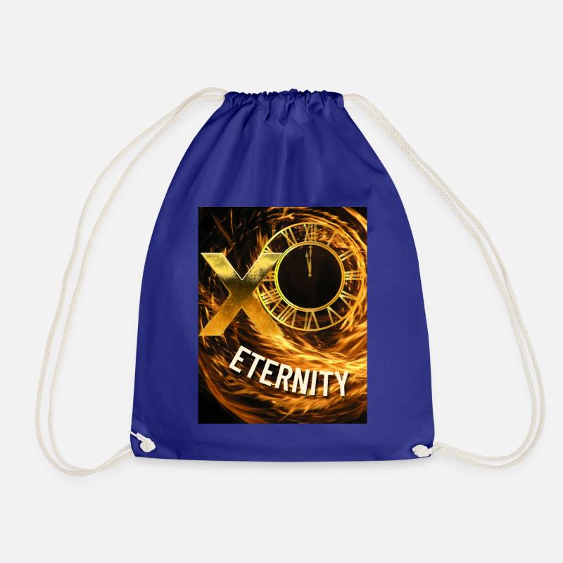 Golden ETERNITY Design - Drawstring Bag - royal blue