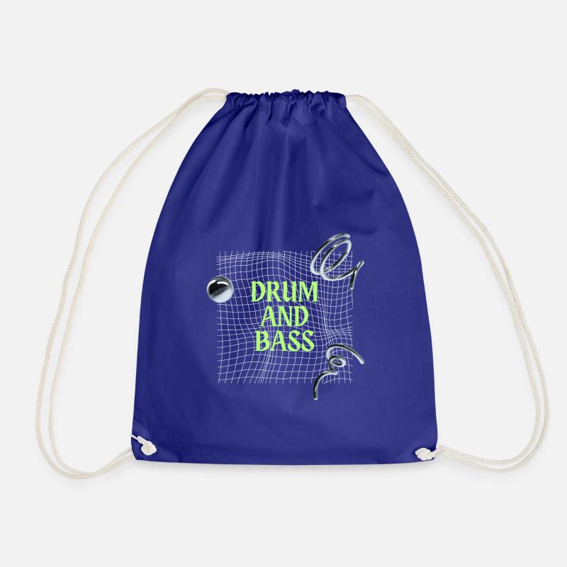 Drum and Bass Chrome - Drawstring Bag - royal blue