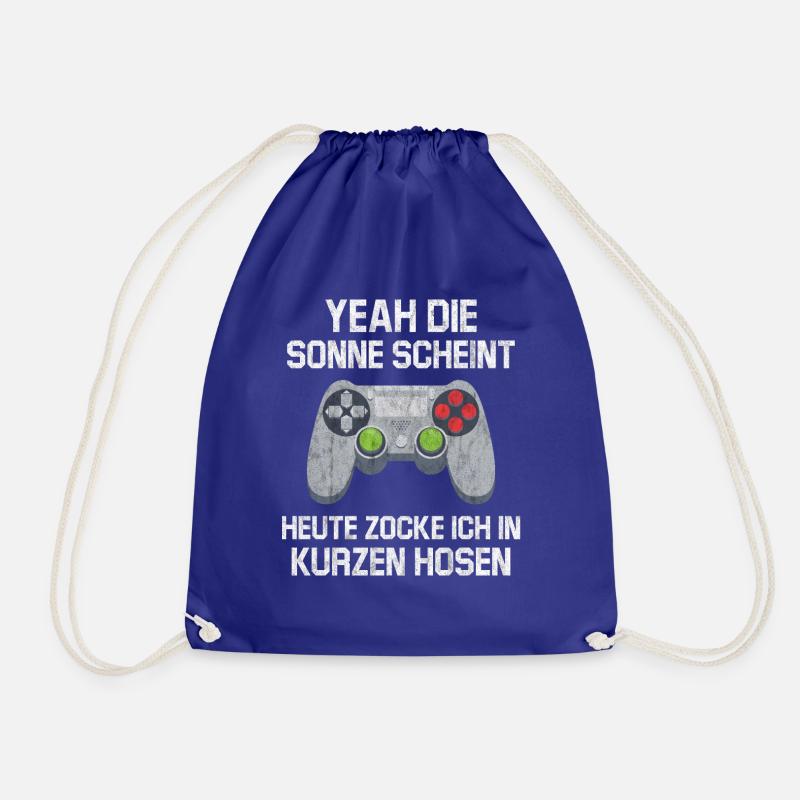 Zocken Zocker Lustiger Spruch Geschenk - Turnbeutel - Königsblau