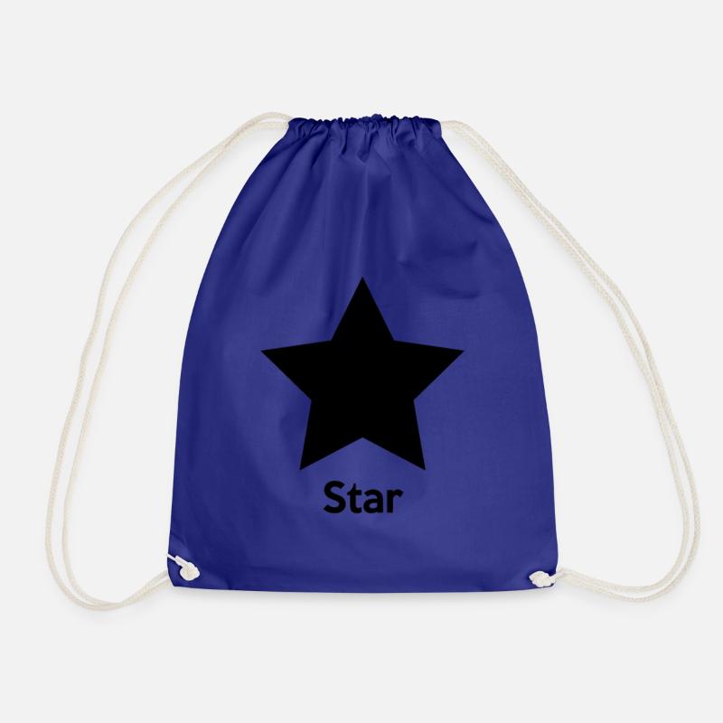 Star Shape - Drawstring Bag - royal blue