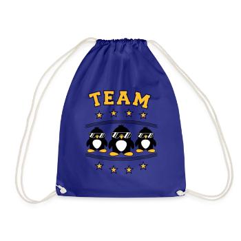 Penguins Team Friends - Drawstring Bag - royal blue - Front