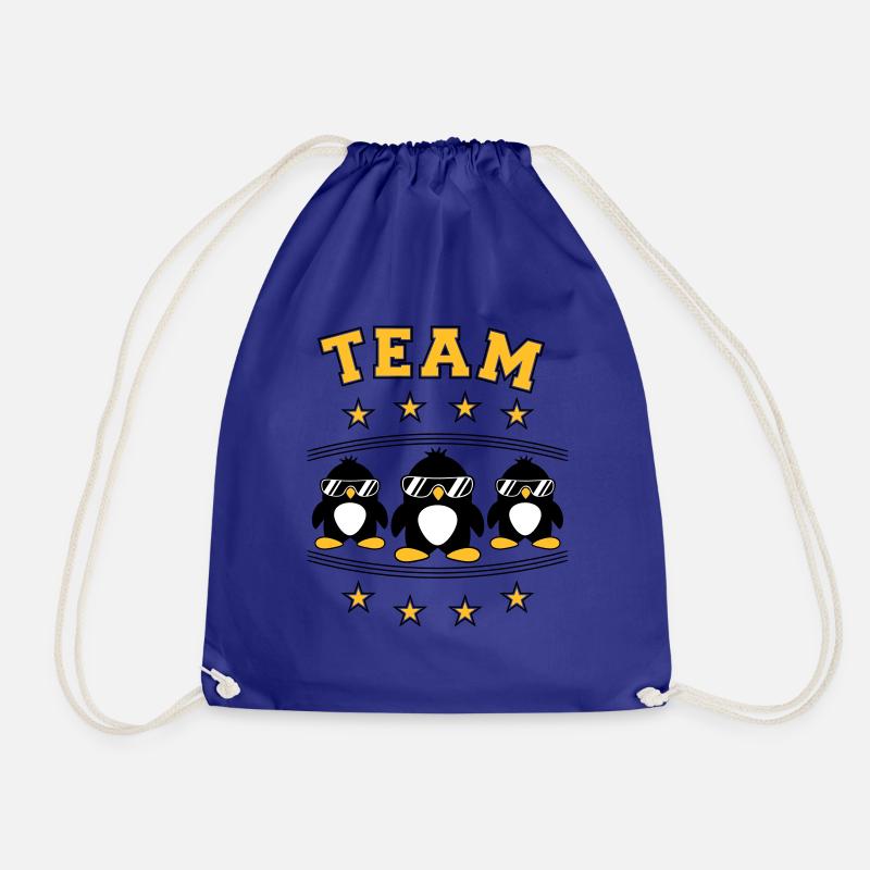 Pinguine Team Freunde - Turnbeutel - Königsblau