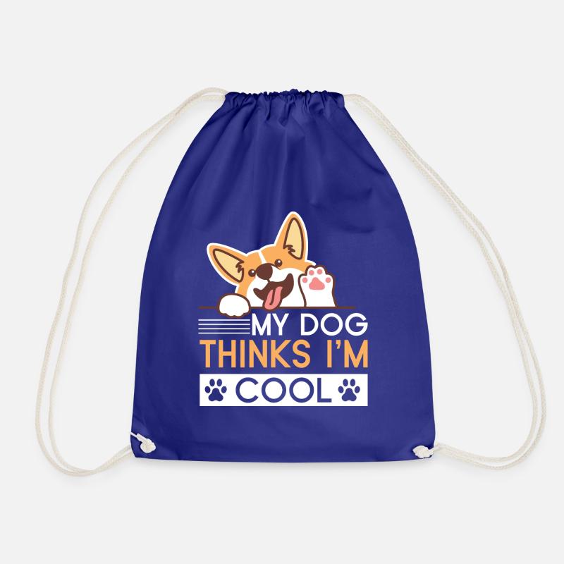 Dog 1 - Drawstring Bag - royal blue