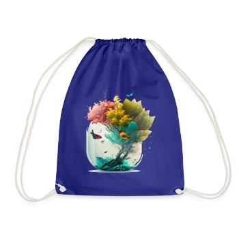 The miniature forest - Drawstring Bag - royal blue - Front