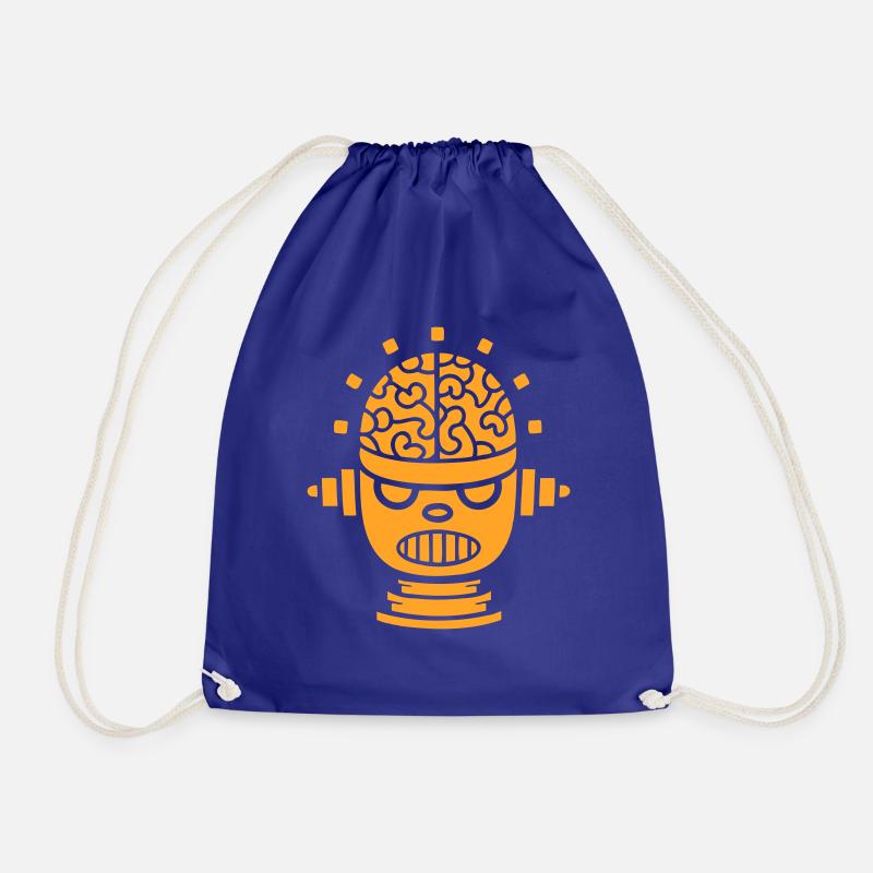 Artificial Intelligence Robot Head - Drawstring Bag - royal blue