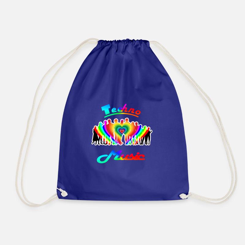 Techno Music - Drawstring Bag - royal blue