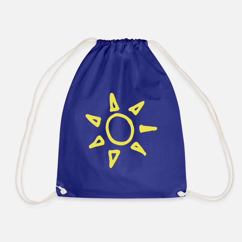 Comic Sun Summer Joy Light Funny Gift - Drawstring Bag - royal blue