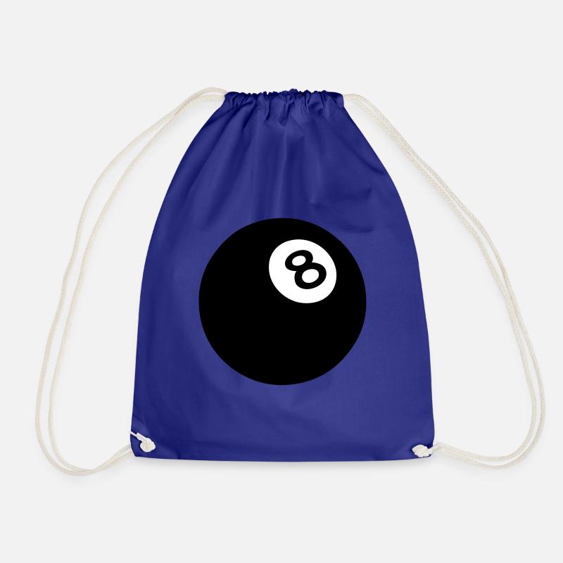 schwarz 8 Ball Pool 502 - Turnbeutel - Königsblau