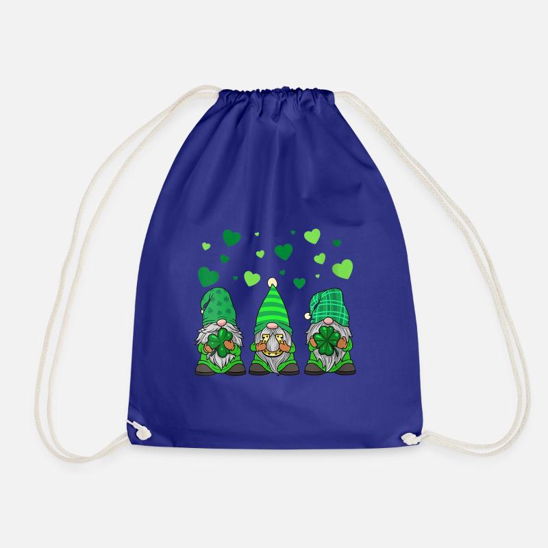 Womens Gnome Leprechaun - Drawstring Bag - royal blue