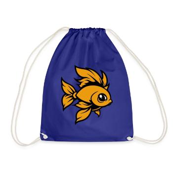 goldfisch fisch comic - Turnbeutel - Königsblau - Vorne