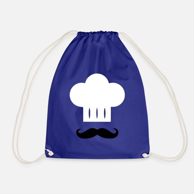 Kitchen Chef Hat Mustache Icon - Turnbeutel - Königsblau