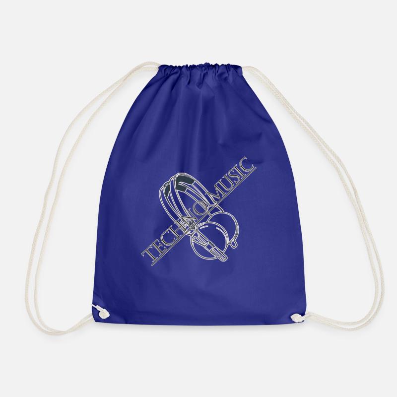 Techno Music - Drawstring Bag - royal blue