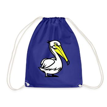 Pelikan Comic - Drawstring Bag - royal blue - Front