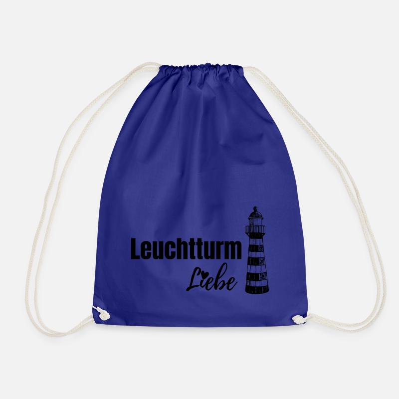 Lighthouse Love - Drawstring Bag - royal blue