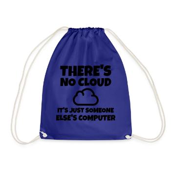 IT Spruch Cloud Computer Entwickler Programmierer - Turnbeutel - Königsblau - Vorne