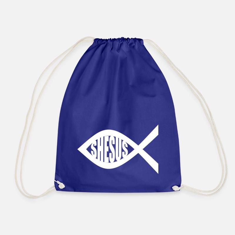 SHESUS FISH - Drawstring Bag - royal blue