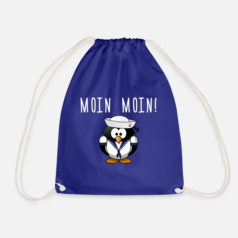 Moin Moin Pinguin Geschenk - Turnbeutel - Königsblau