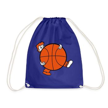 basketball sport verein riesig korb werfen kugel b - Turnbeutel - Königsblau - Vorne
