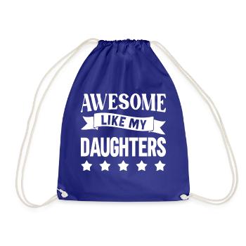 Great as my daughters - Drawstring Bag - royal blue - Front