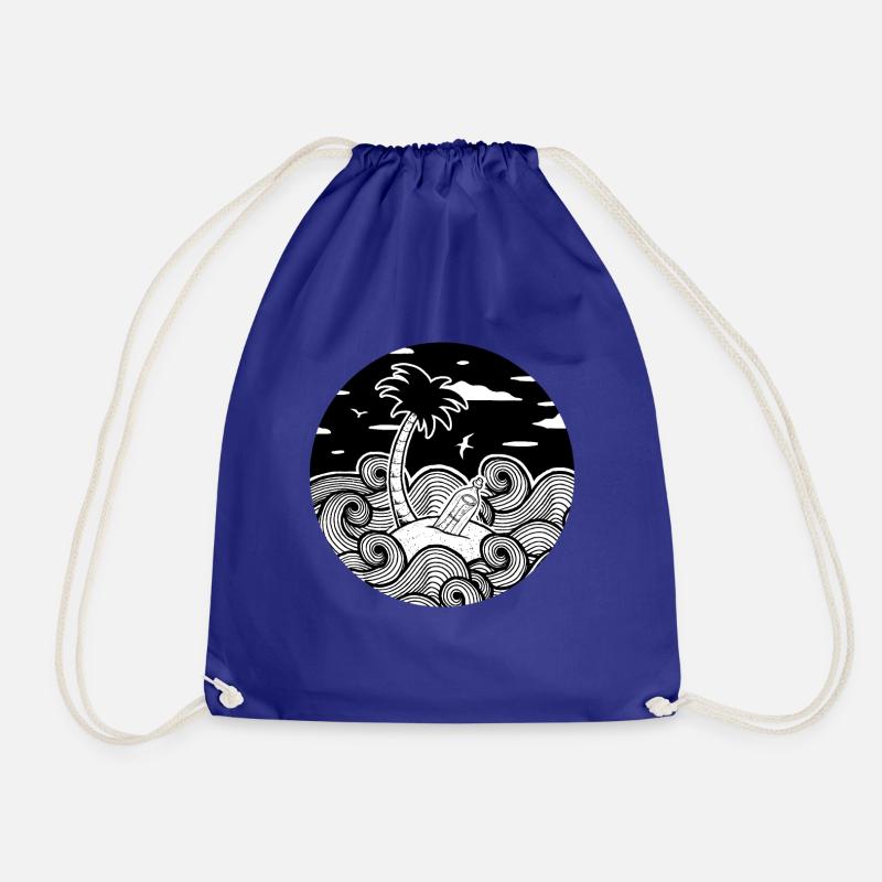 Message in a bottle - Drawstring Bag - royal blue