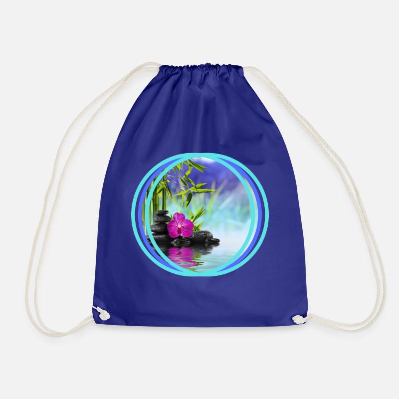Zen printing - Drawstring Bag - royal blue