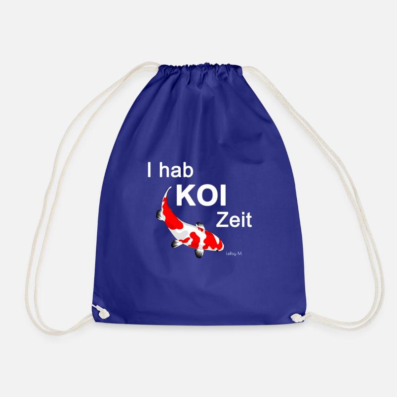 Im nächsten Leben werde ich ein Koi - Turnbeutel - Königsblau
