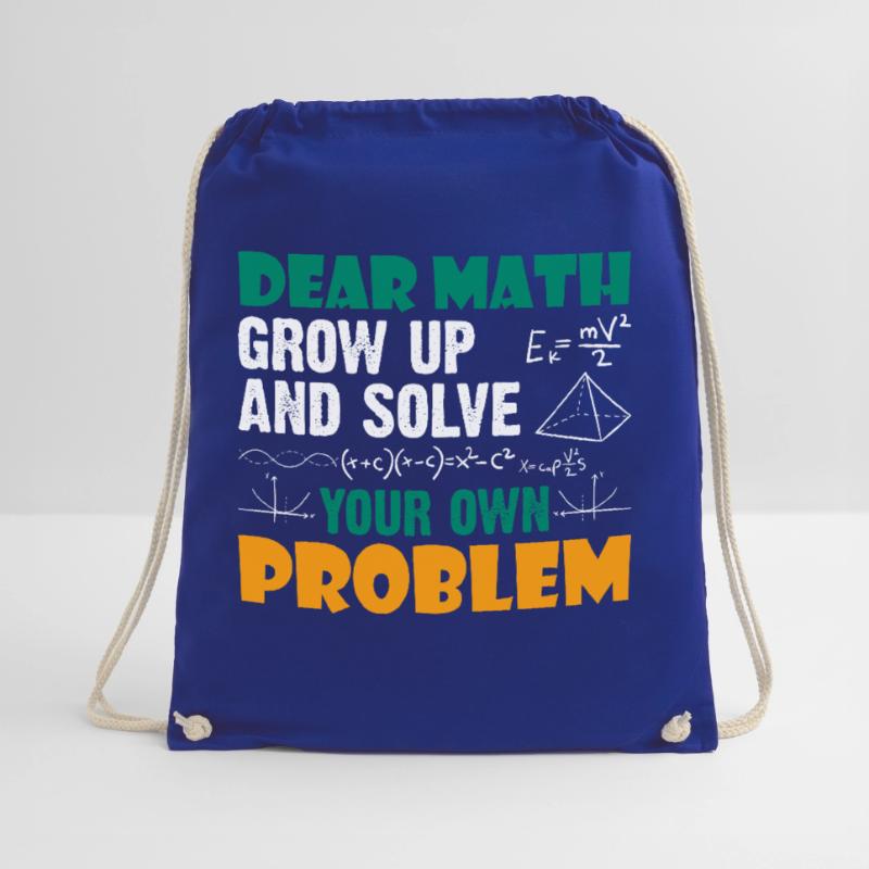 Love mathematics grows and solves your own problem Drawstring Bag