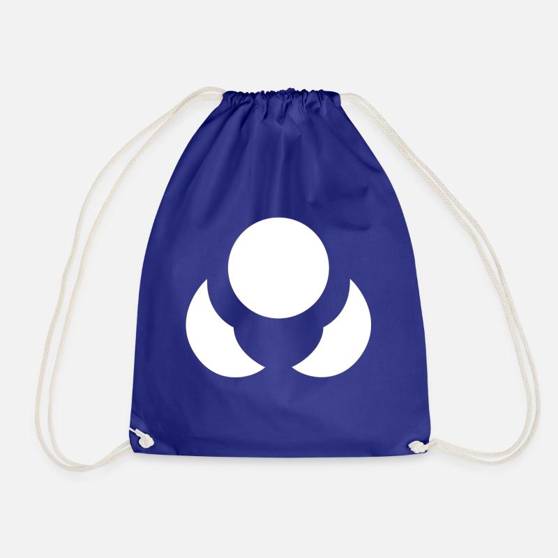 Neutron's Flower White Without Background - Drawstring Bag - royal blue