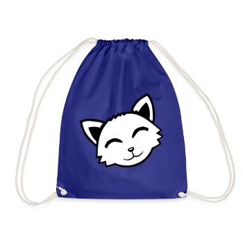 Cat Pet Animal Cute Little Kitten Friendly - Drawstring Bag - royal blue - Front