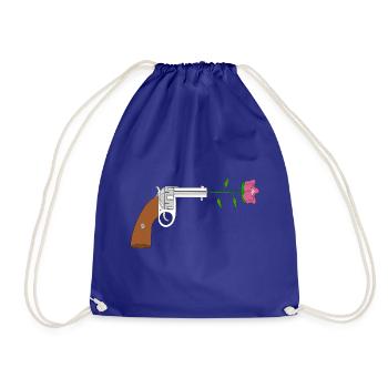 Paix pistol rose no war flower power peace colt - Sac de sport léger - bleu roi - Devant