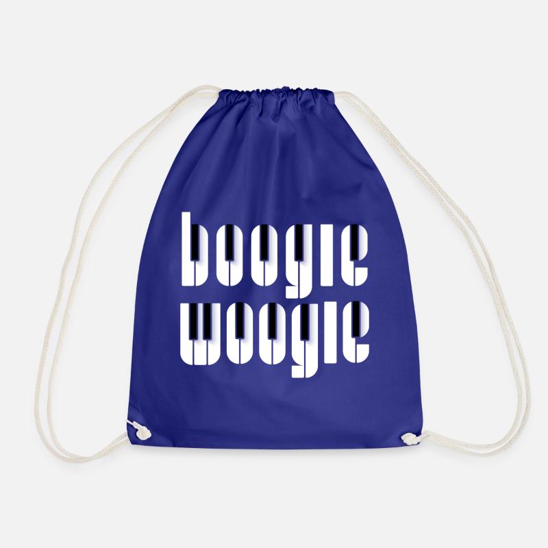 Boogie Woogie Piano keys design - Drawstring Bag - royal blue