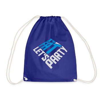 at the fat lets party - Drawstring Bag - royal blue - Front