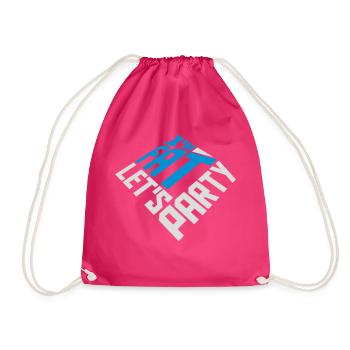 im fat lets party - Turnbeutel - Fuchsia - Vorne