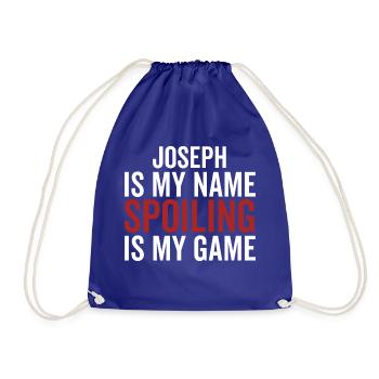 Joseph ist mein Name Verderben ist mein Spiel - Turnbeutel - Königsblau - Vorne