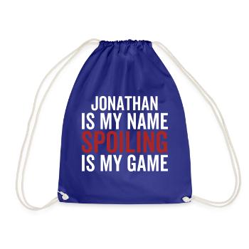 Jonathan ist mein Name Verderben ist mein Spiel - Turnbeutel - Königsblau - Vorne