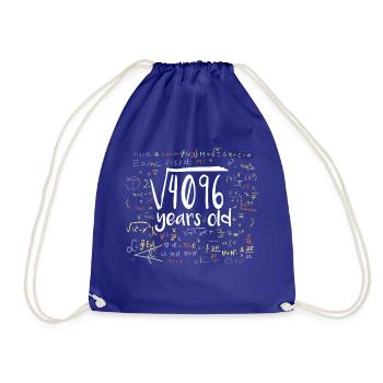 64e anniversaire Racine carrée de 4096: 64 ans - Sac de sport léger - bleu roi - Devant