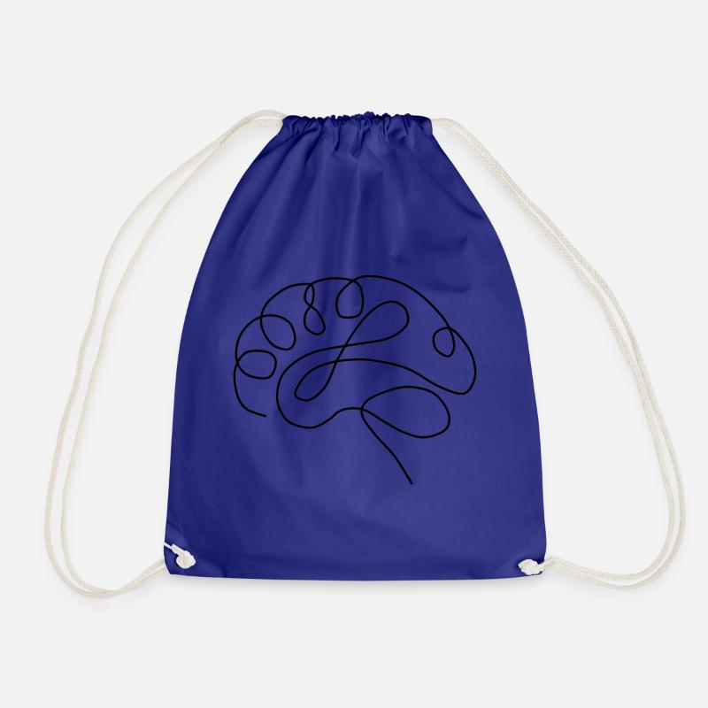 brain - Drawstring Bag - royal blue