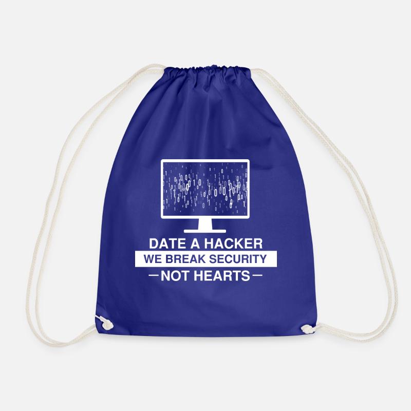 Conception de la cybersécurité pour les pirates informatiques et la cybersécurité - Sac de sport léger - bleu roi