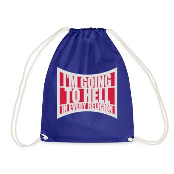 in going to hell - Drawstring Bag - royal blue - Front