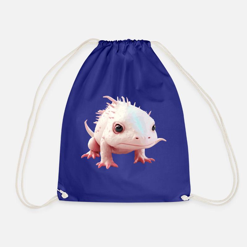 Ein Axolotl ist eigentlich ein Urzeittier - Turnbeutel - Königsblau