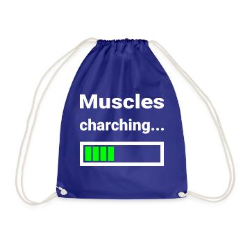 Muscle Loading Indicator Fitness Strength Training - Drawstring Bag - royal blue - Front