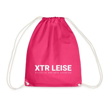 Extra Leise - Stille ist das neue Schreien - Turnbeutel - Fuchsia - Vorne