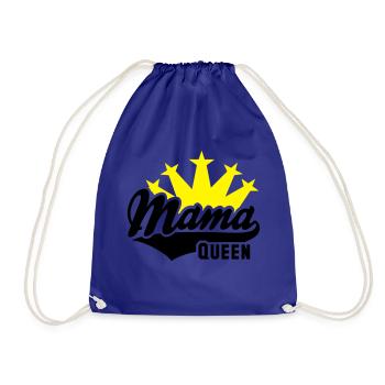 QUEEN Mama Krone 2C - Turnbeutel - Königsblau - Vorne