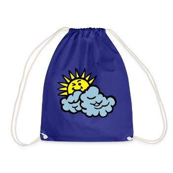 Wolke Lächeln Sonne - Turnbeutel - Königsblau - Vorne