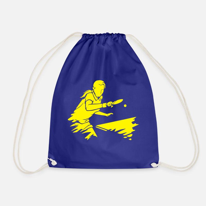 Topspin sidespin - Drawstring Bag - royal blue