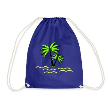 Palmiers - Sac de sport léger - bleu roi - Devant