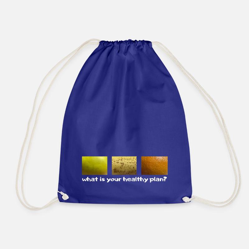 Healthy Plan - Drawstring Bag - royal blue