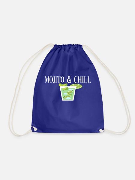 mojito & chill geschenk - Turnbeutel - Königsblau
