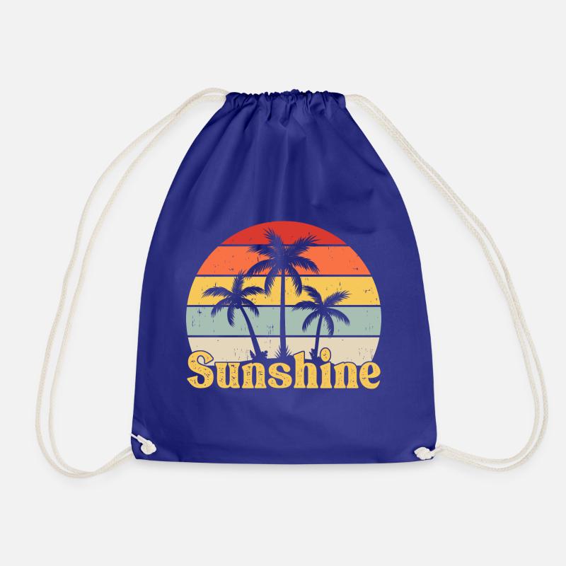 Sunshine Retro - Drawstring Bag - royal blue