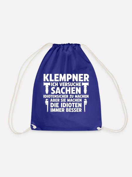 Klempner Beruf Sanitär Geschenk - Turnbeutel - Königsblau
